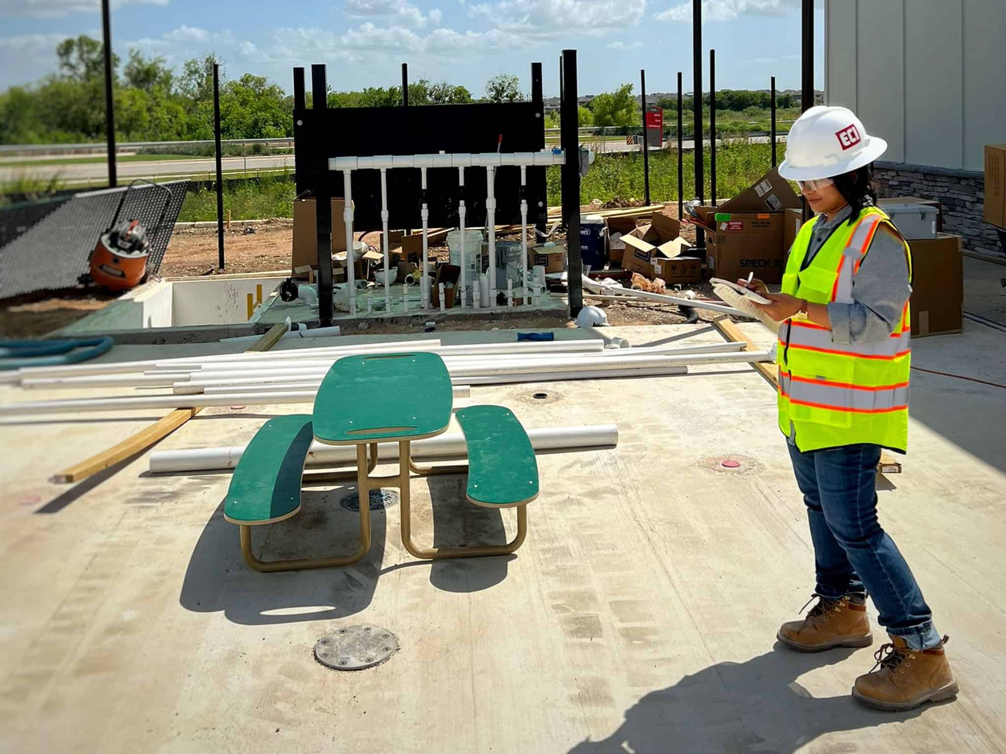 ECI Intern - Srijita Das Sriya on the job